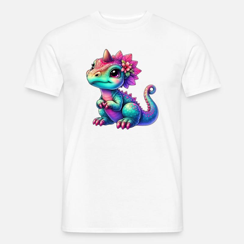 Dinosaurier - Männer T-Shirt - Weiß