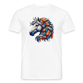 Cheval - T-shirt homme - blanc - Devant - AI Model Male 178 dark (178cm)