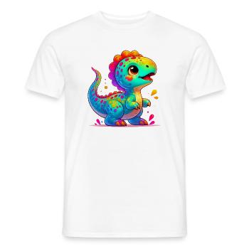 Dinosaurier - Männer T-Shirt - Weiß - Vorne - AI Model Male 178 dark (178cm)