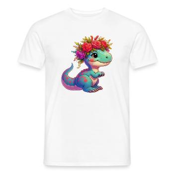 Dinosaur - Men's T-Shirt - white - Front - AI Model Male 178 dark (178cm)