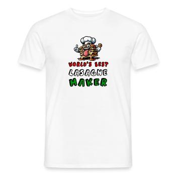 La meilleure machine à lasagnes au monde - T-shirt homme - blanc - Devant - AI Model Male 178 dark (178cm)