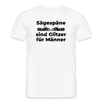 Scie bûcheron sciure déclaration boiseries - T-shirt homme - blanc - Devant - AI Model Male 178 dark (178cm)