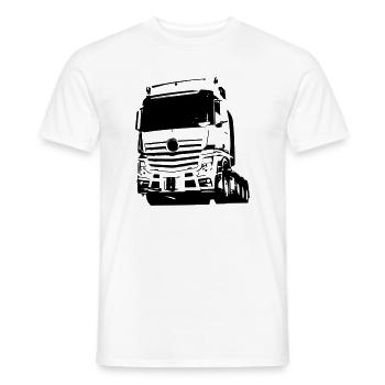 Silhouette de camion allemand - T-shirt homme - blanc - Devant - AI Model Male 178 dark (178cm)