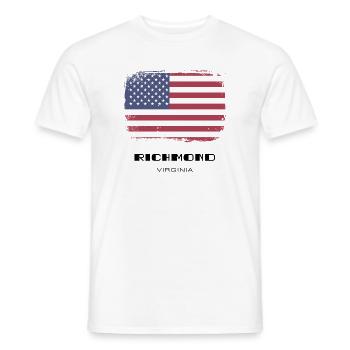 Richmond, Virginia, USA - Men's T-Shirt - white - Front - AI Model Male 178 dark (178cm)