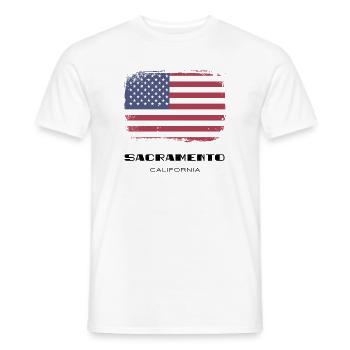 Sacramento, California, USA - Männer T-Shirt - Weiß - Vorne - AI Model Male 178 dark (178cm)