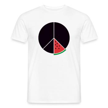 Gaza Peace - Men's T-Shirt - white - Front - AI Model Male 178 dark (178cm)