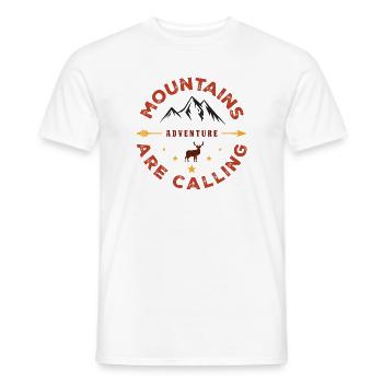 Les montagnes vous appellent - Aventure en plein air - T-shirt homme - blanc - Devant - AI Model Male 178 dark (178cm)