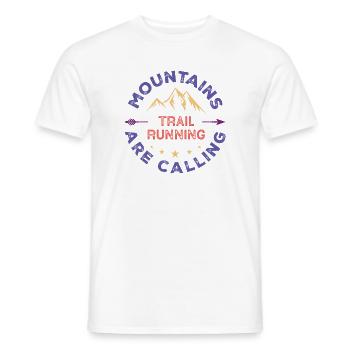 Trailrunning - Berge rufen - Männer T-Shirt - Weiß - Vorne - AI Model Male 178 dark (178cm)