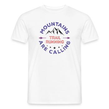 Trailrunning - Berge rufen - Männer T-Shirt - Weiß - Vorne - AI Model Male 178 dark (178cm)