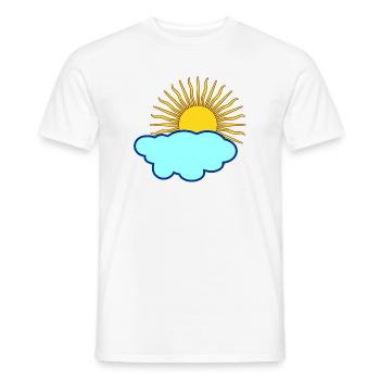 Soleil derrière les nuages - T-shirt homme - blanc - Devant - AI Model Male 178 dark (178cm)