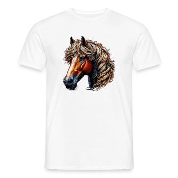 Horse - Men's T-Shirt - white - Front - AI Model Male 178 dark (178cm)