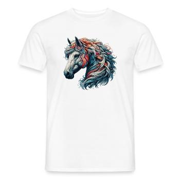 Horse - Men's T-Shirt - white - Front - AI Model Male 178 dark (178cm)