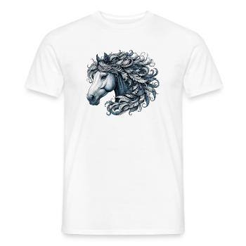 Horse - Men's T-Shirt - white - Front - AI Model Male 178 dark (178cm)