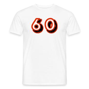 HAPPY BIRTHDAY. HAPPY BIRTHDAY. ANNIVERSARY. - Men's T-Shirt - white - Front - AI Model Male 178 dark (178cm)