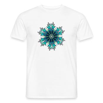 Flocon de neige - T-shirt homme - blanc - Devant - AI Model Male 178 dark (178cm)