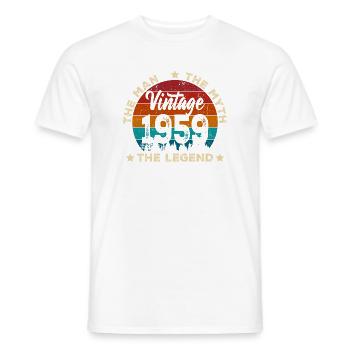 Jahrgang 1959 Legende - Männer T-Shirt - Weiß - Vorne - AI Model Male 178 dark (178cm)