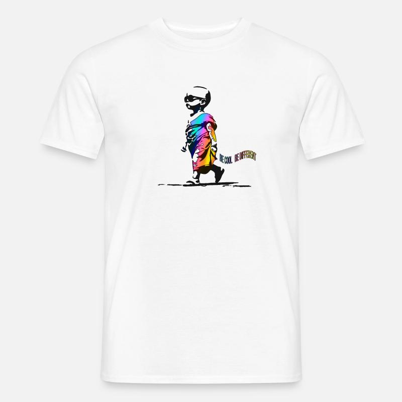 Be Cool Be Different - Männer T-Shirt - Weiß