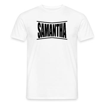 Samantha T-Shirt T-Shirt Geschenkidee - Männer T-Shirt - Weiß - Vorne - AI Model Male 178 dark (178cm)