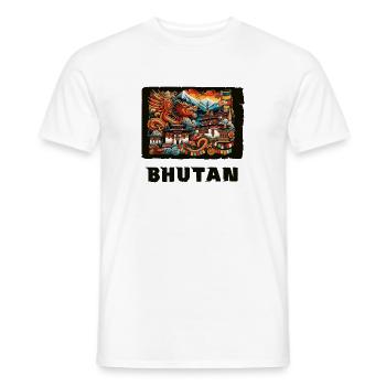 Bhutan Thimphu Dragon South Asia - Men's T-Shirt - white - Front - AI Model Male 178 dark (178cm)