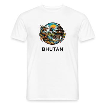 Bhutan dragon Thimphu Himalaya - Men's T-Shirt - white - Front - AI Model Male 178 dark (178cm)