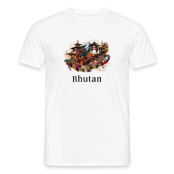 Bhutan dragon Thimphu Himalaya - Men's T-Shirt - white - Front - AI Model Male 178 dark (178cm)