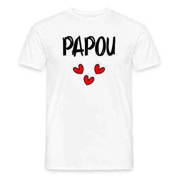 PAPUAN. DAD. FATHER'S DAY. HAPPY FATHER'S DAY - Men's T-Shirt - white - Front - AI Model Male 178 dark (178cm)