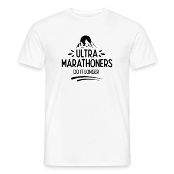Les ultra-marathoniens le font plus longtemps - T-shirt homme - blanc - Devant - AI Model Male 178 dark (178cm)