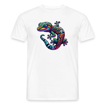 Gecko - T-shirt homme - blanc - Devant - AI Model Male 178 dark (178cm)