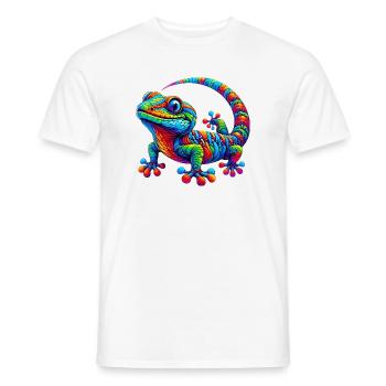 Gecko - T-shirt homme - blanc - Devant - AI Model Male 178 dark (178cm)