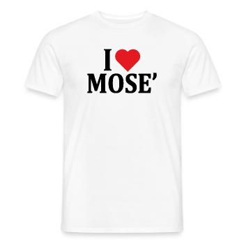 T-Shirt I love Mose T-Shirt Geschenkidee - Männer T-Shirt - Weiß - Vorne - AI Model Male 178 dark (178cm)