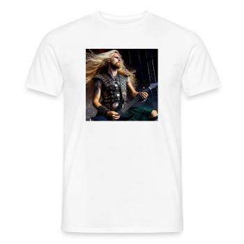 Heavy Metal im Herzen - Männer T-Shirt - Weiß - Vorne - AI Model Male 178 dark (178cm)
