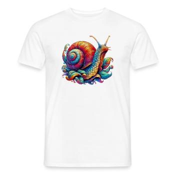 Escargot - T-shirt homme - blanc - Devant - AI Model Male 178 dark (178cm)