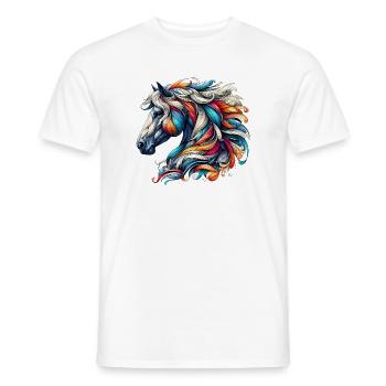 Cheval - T-shirt homme - blanc - Devant - AI Model Male 178 dark (178cm)