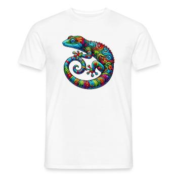Gecko - Männer T-Shirt - Weiß - Vorne - AI Model Male 178 dark (178cm)