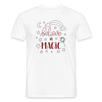 croire en la magie - T-shirt homme - blanc - Devant - AI Model Male 178 dark (178cm)