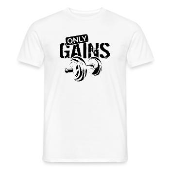 ne gagne que des poids de remise en forme musculation - T-shirt homme - blanc - Devant - AI Model Male 178 dark (178cm)