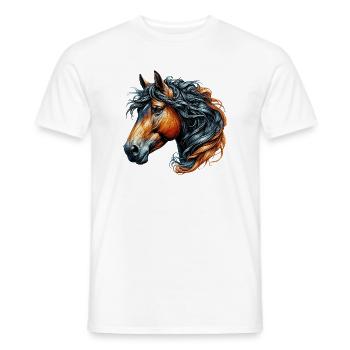 Cheval - T-shirt homme - blanc - Devant - AI Model Male 178 dark (178cm)