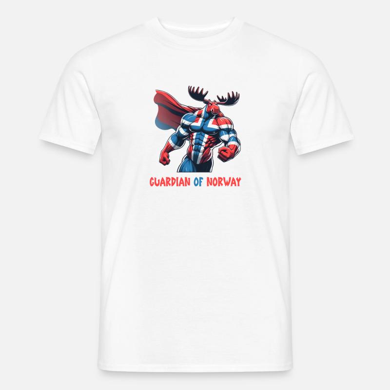 Wächter von Norwegen Elch - Männer T-Shirt - Weiß