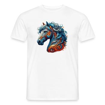 Cheval - T-shirt homme - blanc - Devant - AI Model Male 178 dark (178cm)