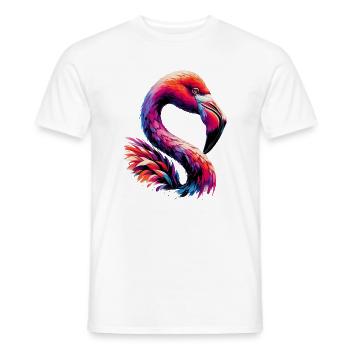 Flamingo - Männer T-Shirt - Weiß - Vorne - AI Model Male 178 dark (178cm)