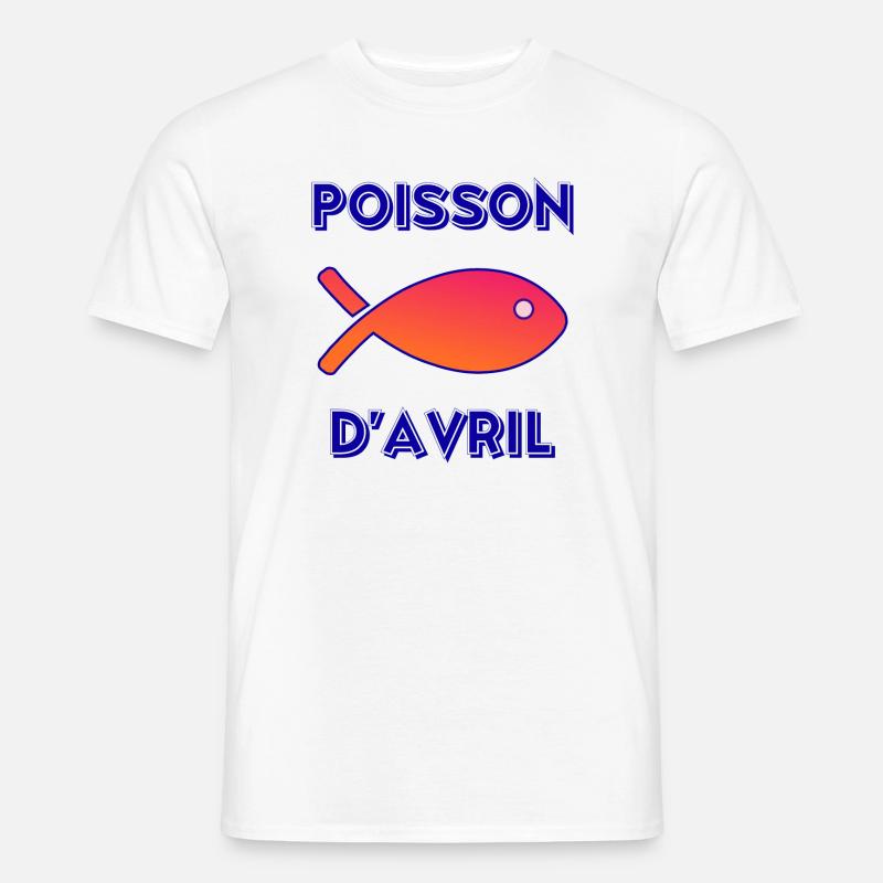 FISCH. APRILSCHERZ - Männer T-Shirt - Weiß