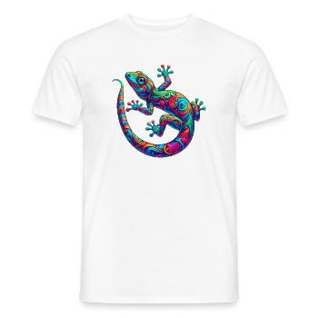 Gecko - Männer T-Shirt - Weiß - Vorne - AI Model Male 178 dark (178cm)