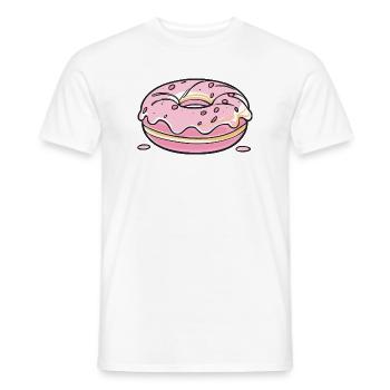 Donut - pink - Männer T-Shirt - Weiß - Vorne - AI Model Male 178 dark (178cm)