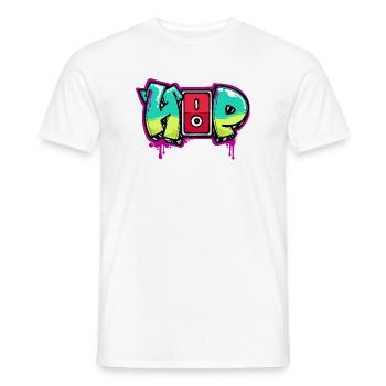 Street Art Graffiti Spray Can Art Saying - Men's T-Shirt - white - Front - AI Model Male 178 dark (178cm)