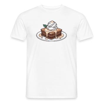 Brownie chaud - T-shirt homme - blanc - Devant - AI Model Male 178 dark (178cm)
