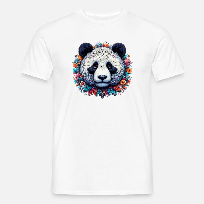 Panda - Männer T-Shirt - Weiß