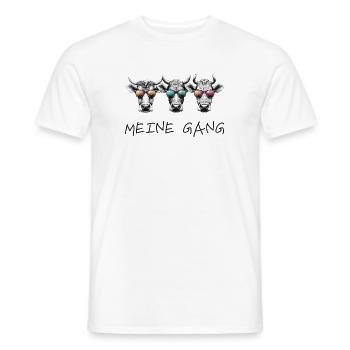 meine gang kuh bauernhof tiere bäurin landleben - Männer T-Shirt - Weiß - Vorne - AI Model Male 178 dark (178cm)