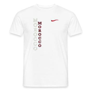 Moroccan Flag Show Your Colors with Pride - Men's T-Shirt - white - Front - AI Model Male 178 dark (178cm)