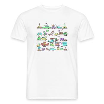 Un cortège amusant pour petits et grands - T-shirt homme - blanc - Devant - AI Model Male 178 dark (178cm)