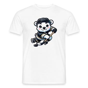 Polar Bear Hockey Club Joueur de hockey Polar Bear - T-shirt homme - blanc - Devant - AI Model Male 178 dark (178cm)